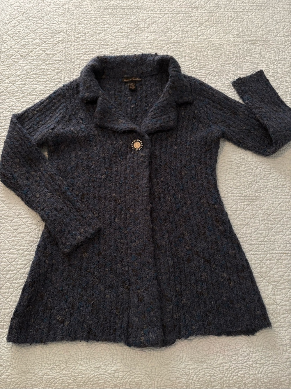 Marisa Christina wool blend cardigan. Size medium.